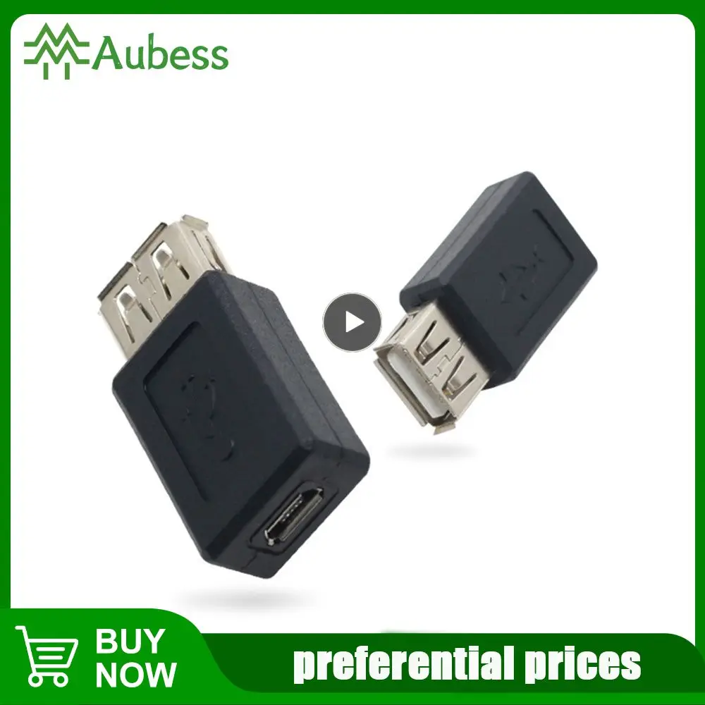 Black USB 2.0 Type A Female to Micro USB B Female Adapter Plug Converter usb 2.0 to Micro usb connector wholesale