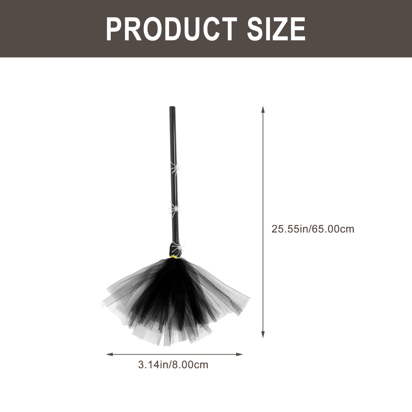 Halloween Broom Night Glow Spider Web Premium Polyester Witch Decoration Party Accessory Festive Creative nament Safe