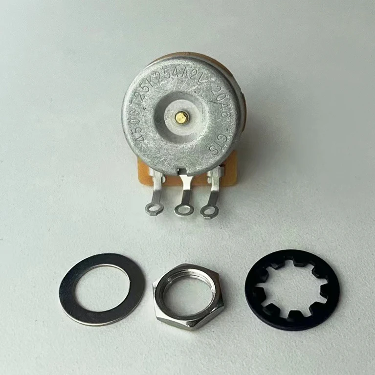Genuine A500K A250K Guitar Potentiometer Pot Low Torque And Low Noise Smooth Feel Brass Shaft
