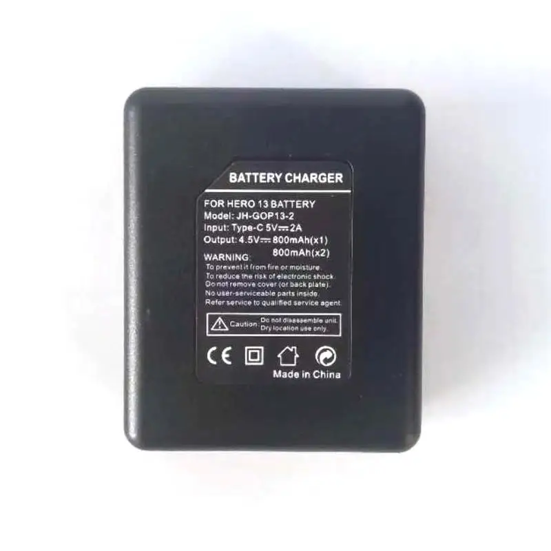 شاحن مزدوج / شاحن صندوق ثلاثي الاتجاه لملحقات كاميرا شاحن بطارية Gopro Hero 13 USB المزدوج