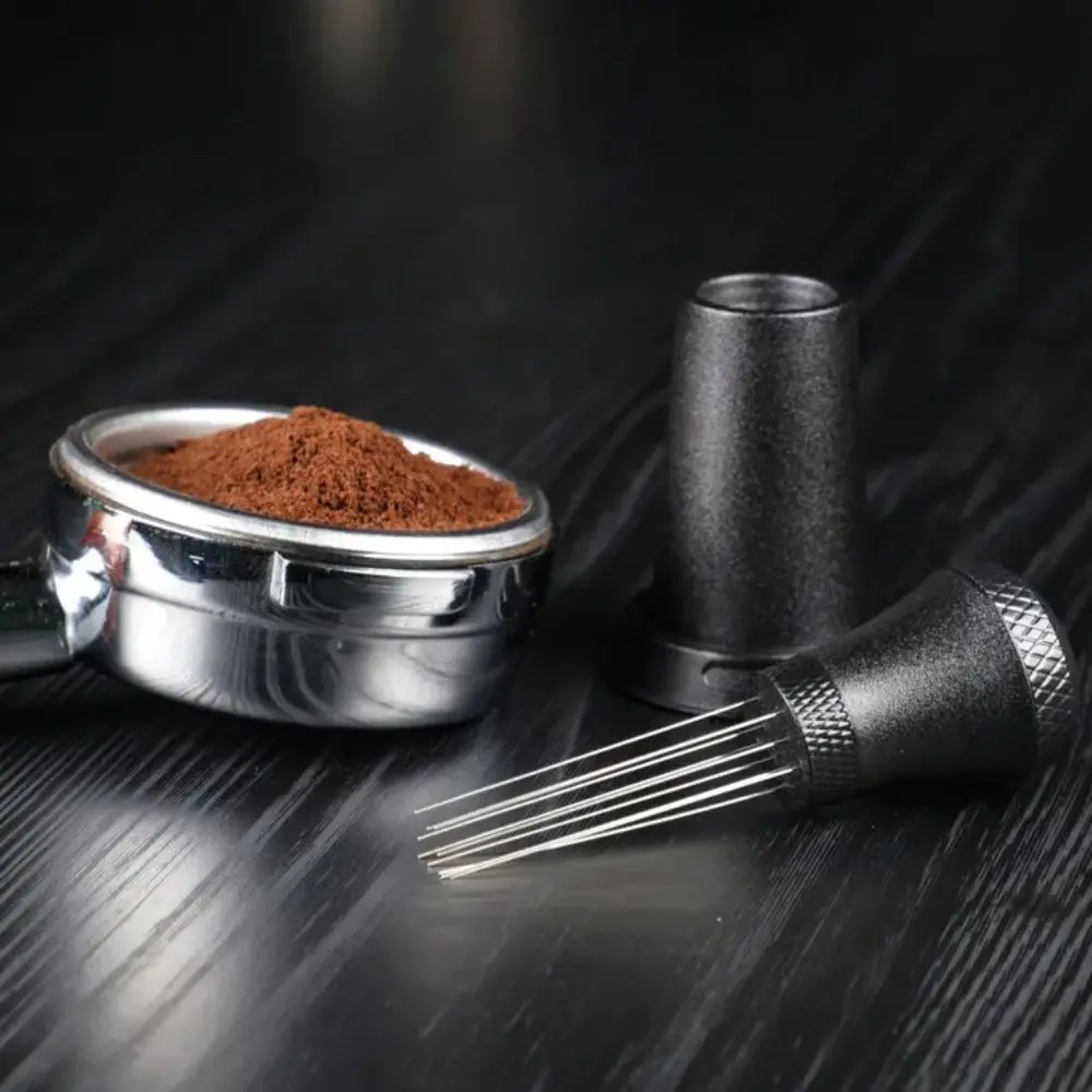 Magnetic Coffee Powder Stirring Needle Stainless Steel With Storage Base Coffee Stirrer Non-slip Handle Prevent Clumping