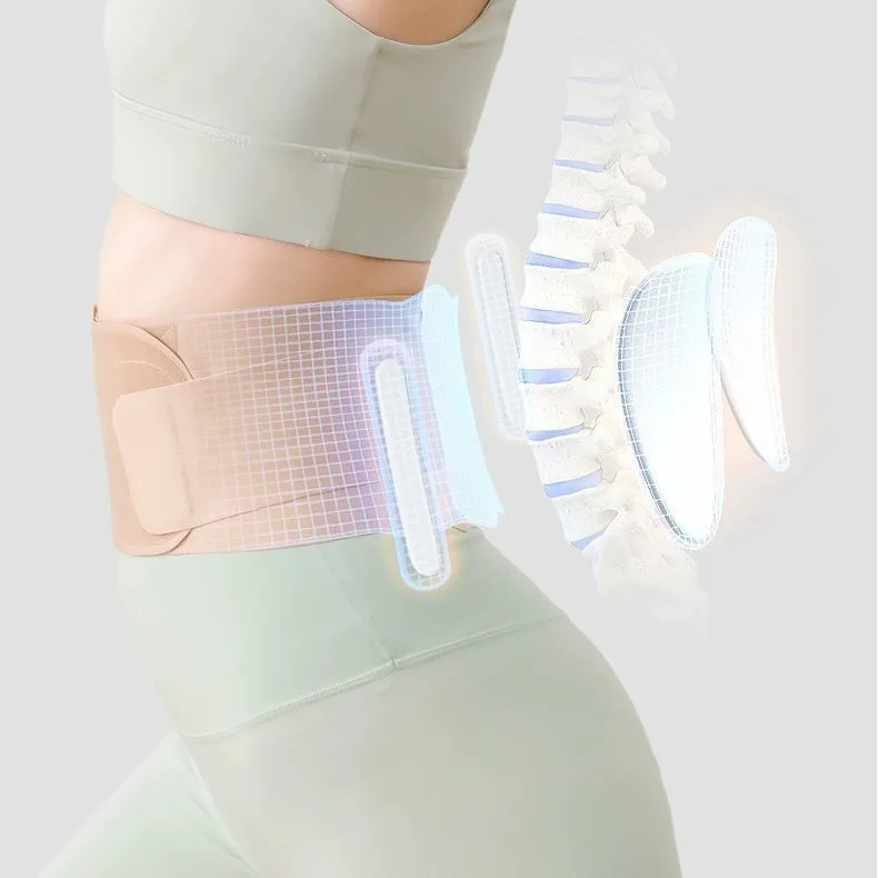 Ultra Thin Steel Spring Waist Support Belt Breathable Invisible Lumbar Back Brace Lower Back Pain Relief Sports Running Workout