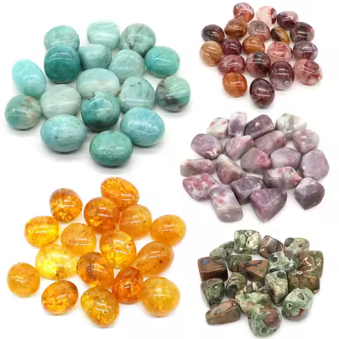 Natural Tumbled Stones Reiki Healing Crystal Quartz Bulk Ore Gravel Energy Mineral Specimen Aquarium Home Decor Gems Pendant DIY
