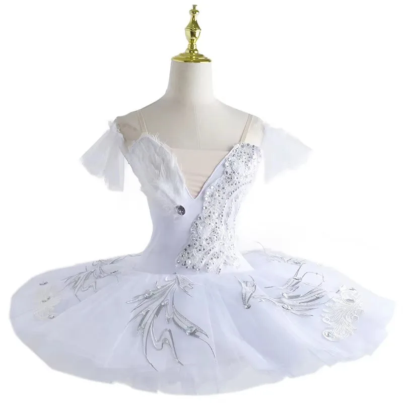 

White Ballet Tutu Skirt For Children's Swan Lake Costumes Kids Belly Dance Clothing Stage Performance Dress