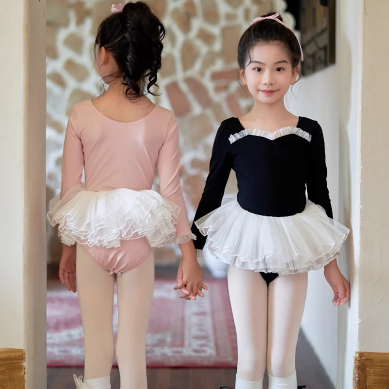 أطفال بنات المهنية ملابس رقص الباليه الزي للأطفال الجمباز ثياب توتو تنورة فستان منفوش مرحلة الأداء