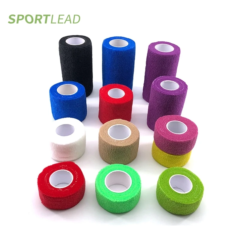 4pcs Sizes Black Bandages Set Self-adhesive Gym Sport Protection Relief Pain Proof Football Pet Ankle Wrist Support First Aid