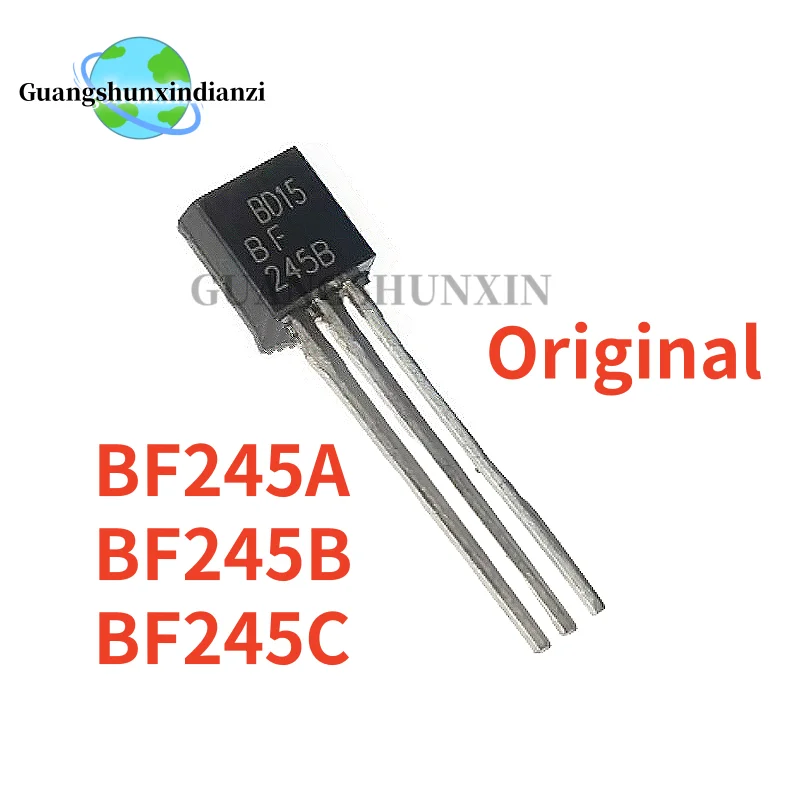10PCS New Original BF245 BF245A BF245B BF245C TO-92 TO92 Junction Field Effect NPN Transistors New Good Quality Chipset
