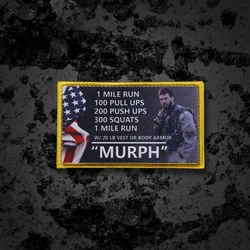 1 sztuk USA Murphy wyzwanie wojskowe Patch taktyczne Morale haftowane opaska Medal honoru MURPH WOD plecak naklejka