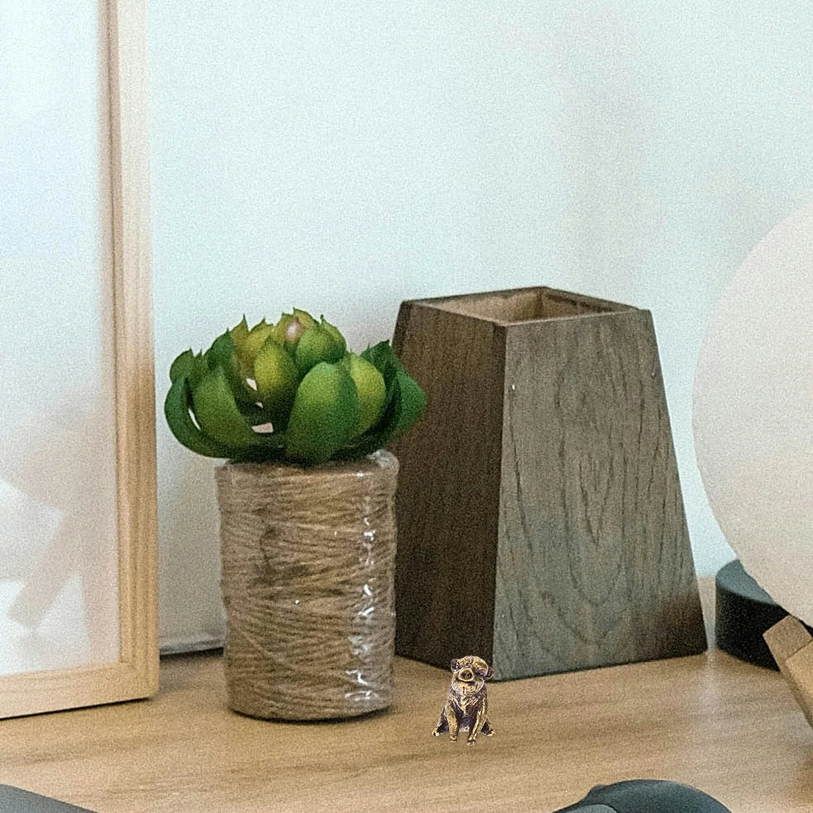 

Retro Copper Pig Smooth Surface Creative Brass Desktop Decor For Home Office Living Room Tabletop Adornment Miniature Pig