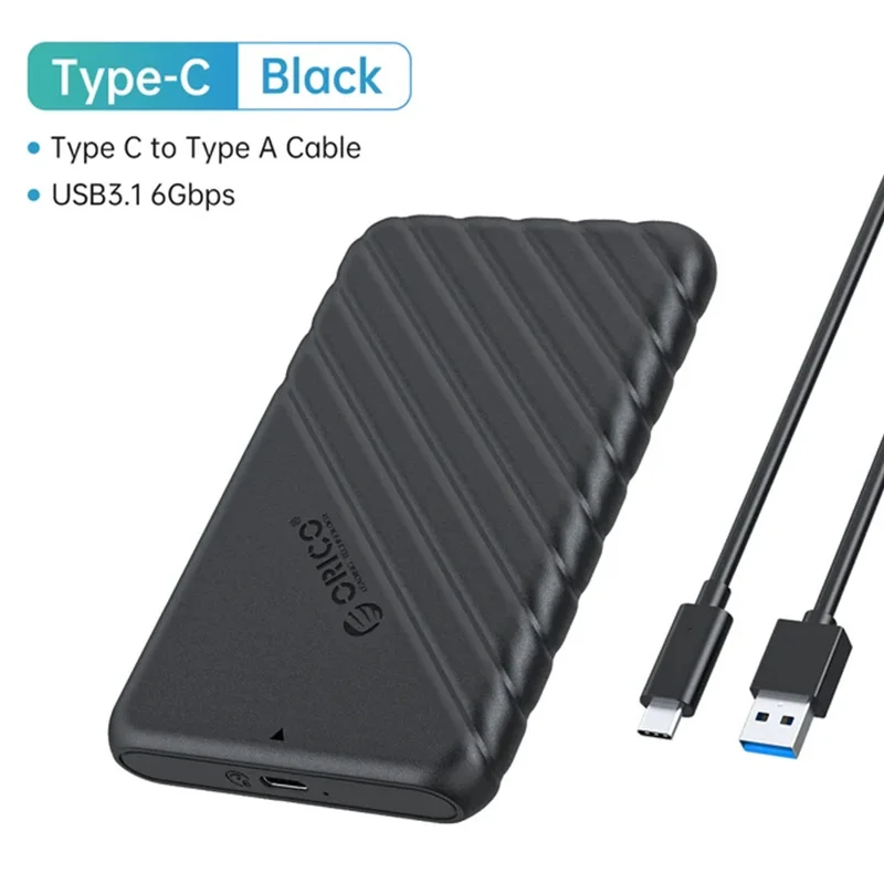 Orico 2.5インチUSB3.0/Type-C HDDケース 6TB対応