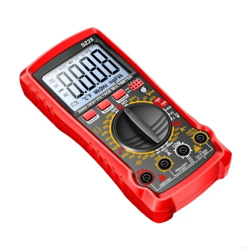 Multímetro digital Herramienta mecánica automotriz 2000V para automoción Uso precisión con luz fondo para Y4QC