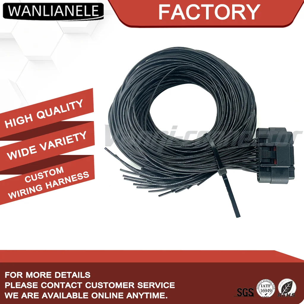 50set 1554461-2 33Pin 2.8mm Pitch Sealed Automotive Connector Female Housing Black 3Row Car Plug