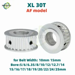 XL AF-model 30T Timing Pulley Bore 5/6/8/10/12/14/15~25mm Pitch 5.08 mm Aluminum Pulley Width 11/16mm For 10/15mm XL Timing Belt
