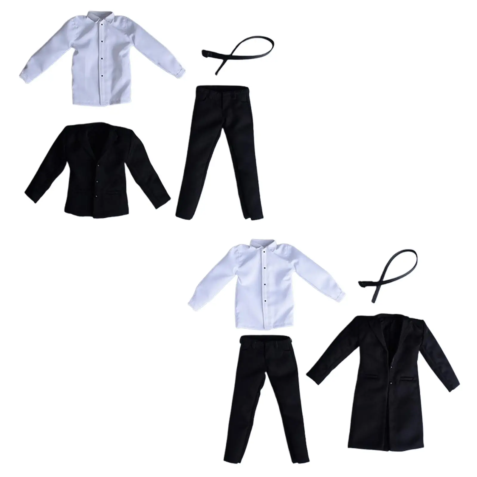 

1/6 Dress Costumes with Uniform Uniform Uniforms Higher Than Long Sleeves for 12