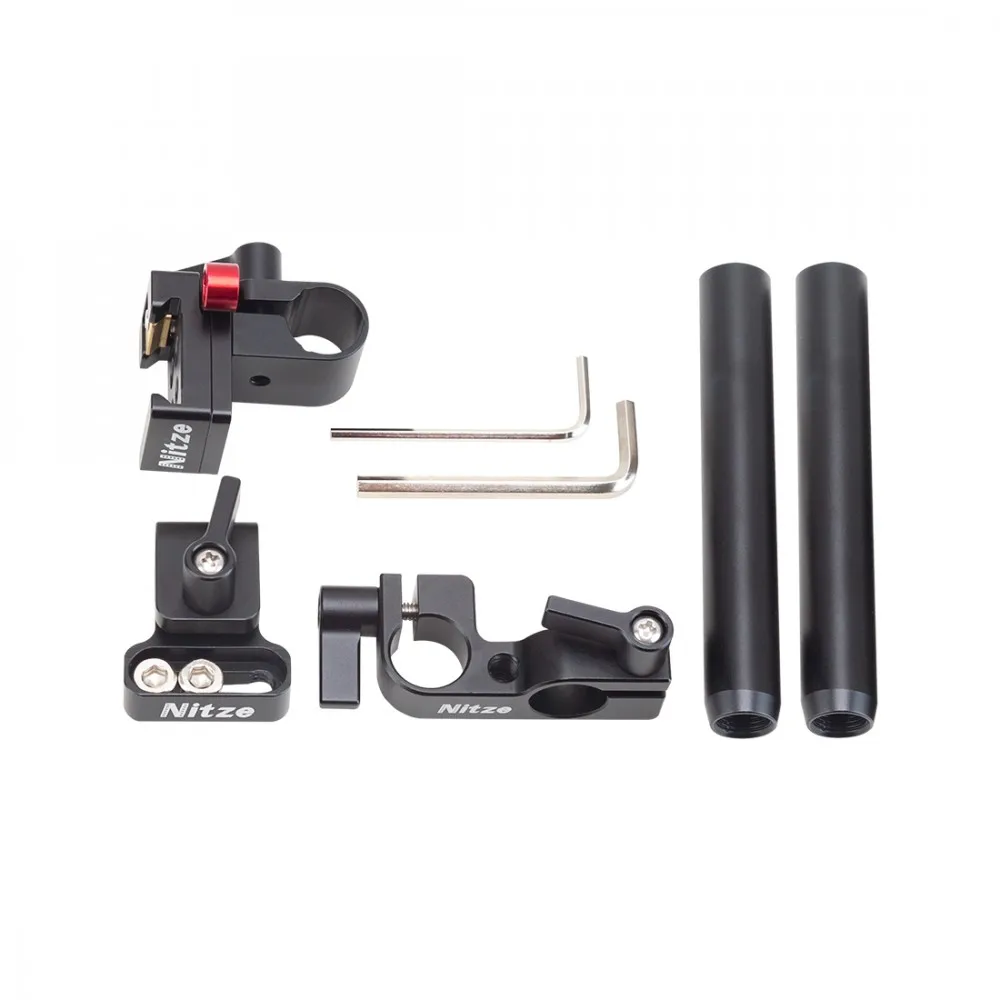 Nitze EVF Mount with 15mm Rods and QR NATO Clamp for Portkeys LEYE EVF