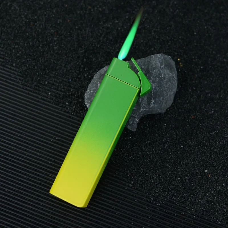 

Mini Cigarette Lighter Windproof Green Jet Flame Torch Lighter Inflatable Butane Gas Smoking Accessories Pocket Lighter