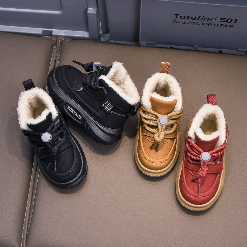 Herbst-Winter-Kinderschuhe Baby Mädchen Jungen Schneestiefel Outdoor Kleinkind Kinder Sneakers Weichsohlige Rutschfeste Plüschstiefel für Säuglinge – Detail 6