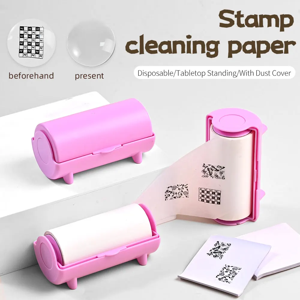 Doppelseitiges Nagelstempel-Löschpapier, 60 Stück/Rolle, Einweg-Reinigungspapier ohne Waschen, mit staubdichter Box, Maniküre-Salon-Werkzeuge