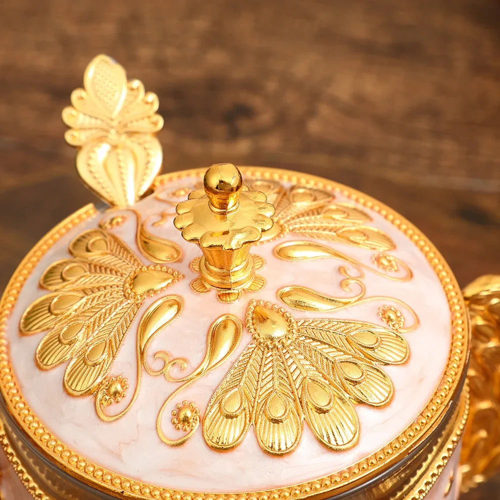 

CL light luxury sugar cup creative color printing exquisite sugar jar creative household seasoning jar storage