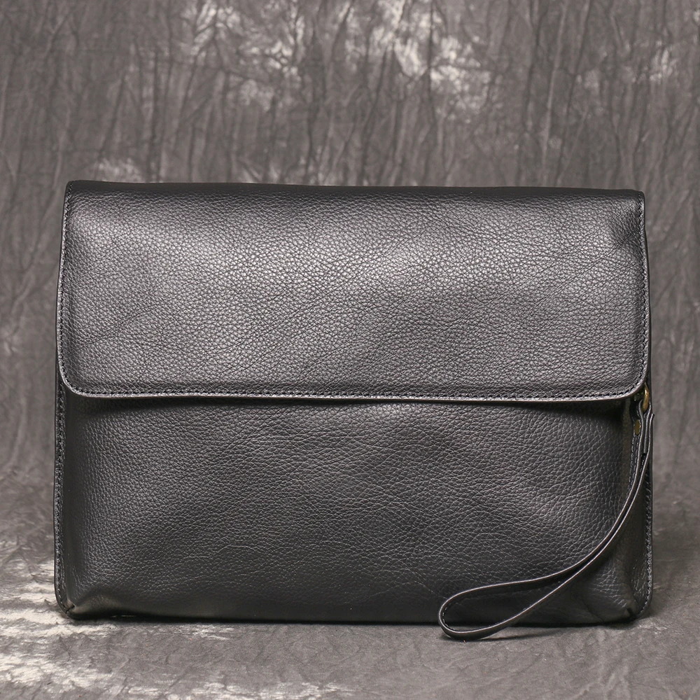 LUOKIR Vintage Echtem Leder Umhängetasche männer Mode Einfache Schulter Messenger Taschen Casual Luxury Klappe Rindsleder Kupplung Tasche – Detail 21