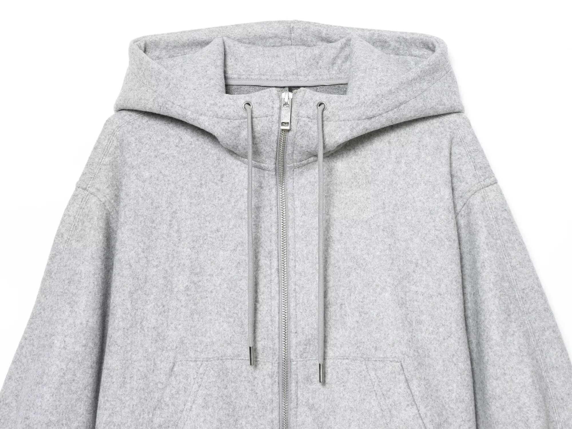 Maxdutti Nordic Winter Woman CLothing Coat Minimalist Soft Woolen Hooded Jacket Zipper Hoodie Tops Women's Jacket Woman Clothes