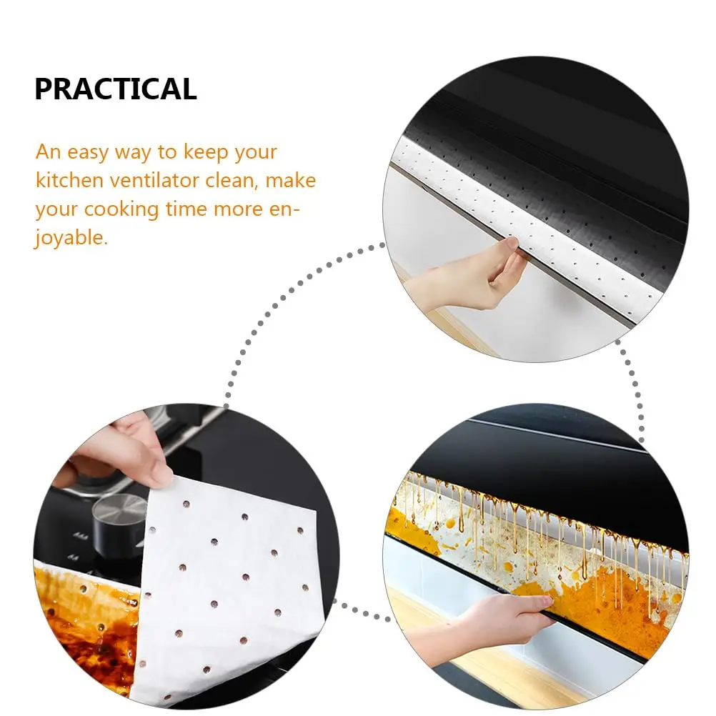 A26F-For Easy Cleaning For Kitchen Grease Absorbing Oil Filter Paper 10Pcs Range Hood
