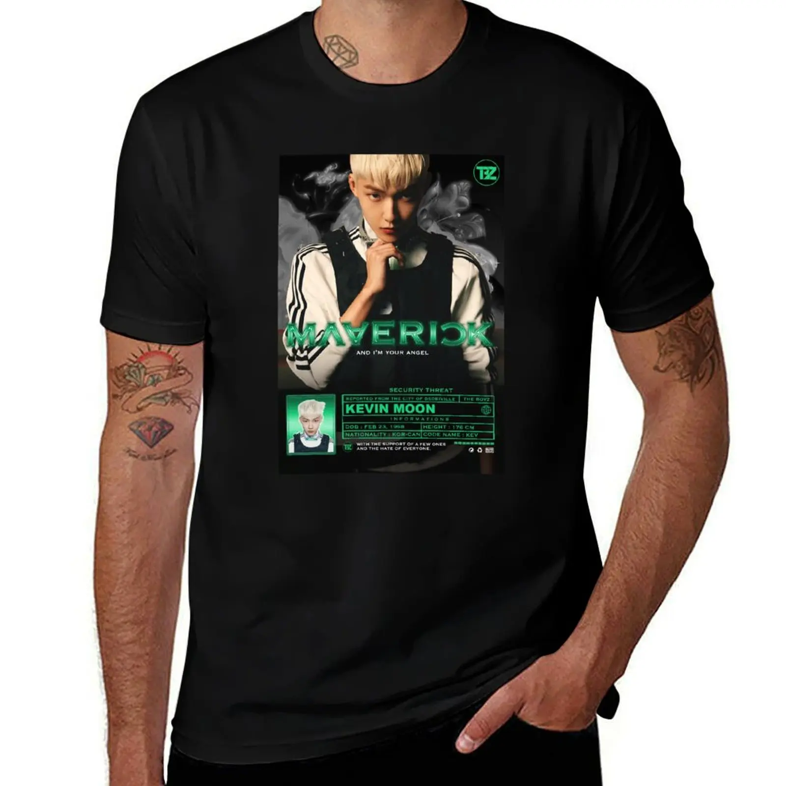 Kevin Moon | Maverick ! [The Boyz] T-Shirt Sweat Resistant Workout Tee Shirt T-Shirt