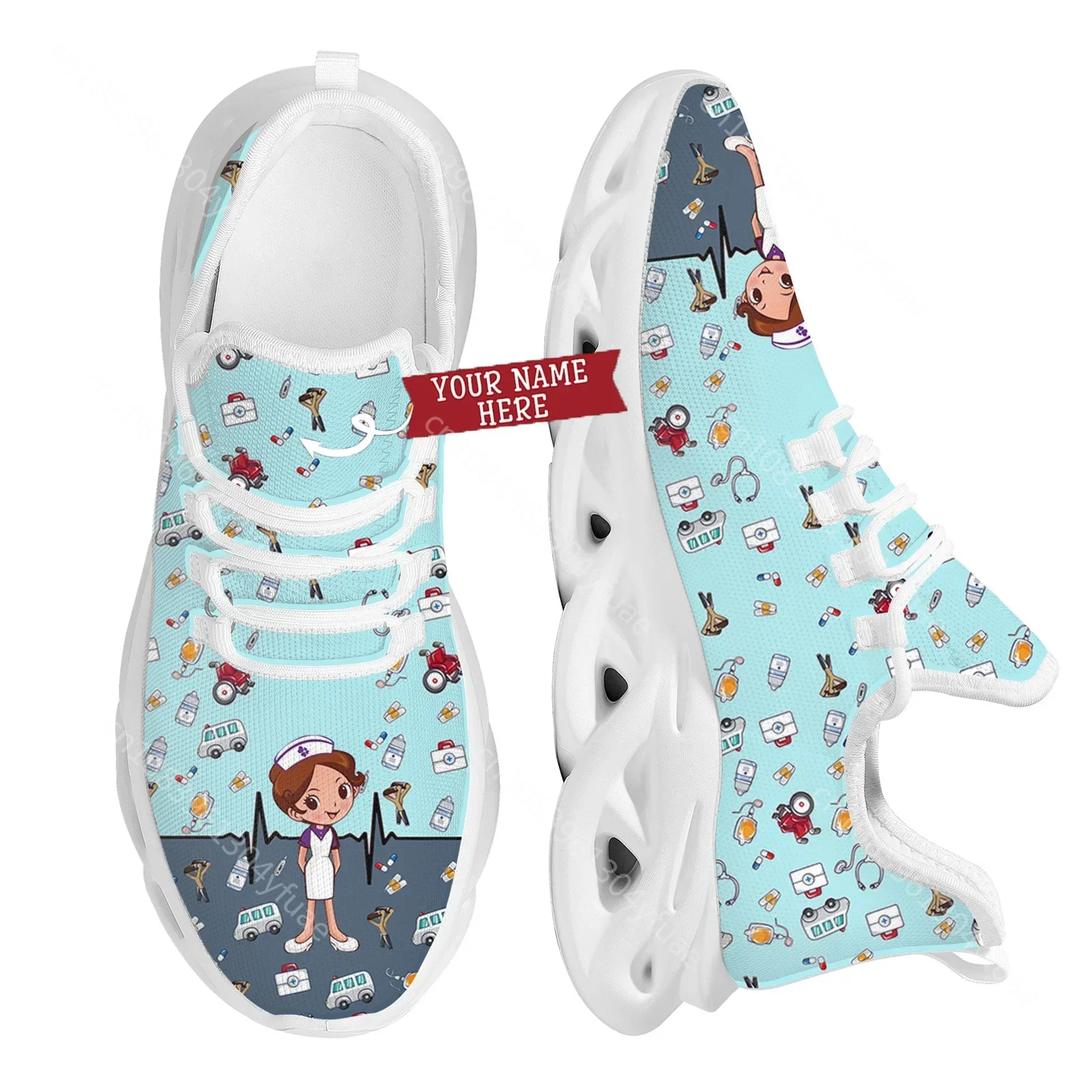 

Women's Walking Shoes Fashion Mesh Sneakers Breathe Comfortable Nursing Shoes Casual Platform Footwear Women Shoes
