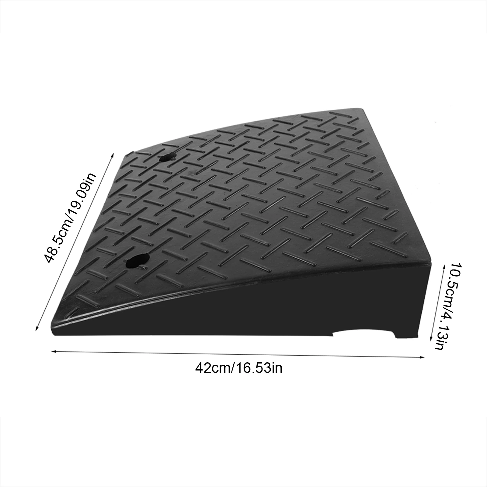 صفقة التخليص 2 قطعة منحدر مطاطي الثقيلة سيارة كرسي متحرك المطاط كبح سلالم امتصاص الصدمات المطاط منحدر 48.7x42.5x10.6 سنتيمتر