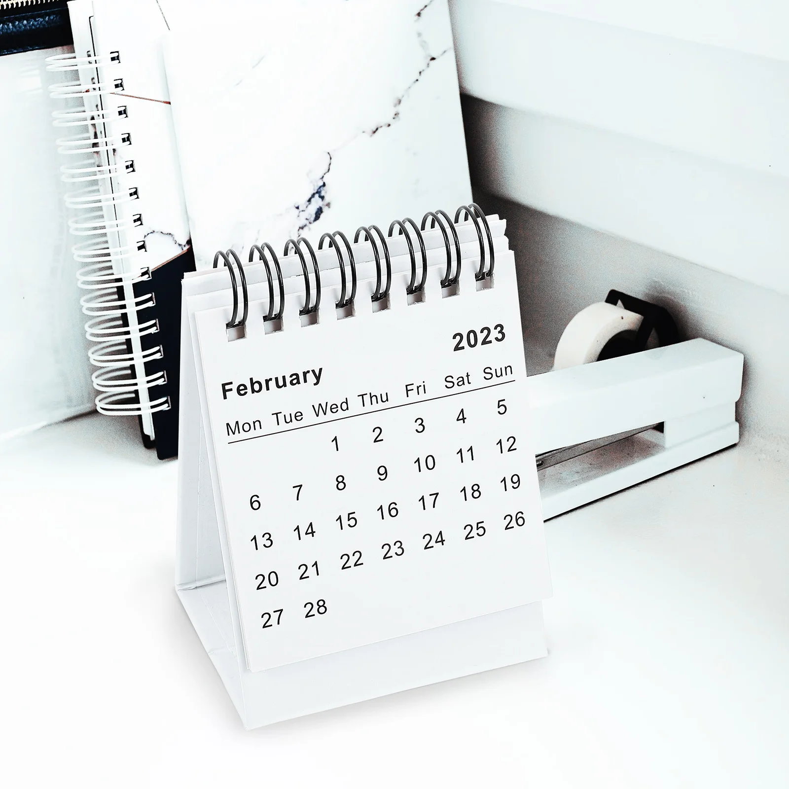 

Mini Desk Calendar 2023 Creative Coil Design Smooth Paper Schedule Planner For Home Office Desktop Decor Year Of The Rabbit