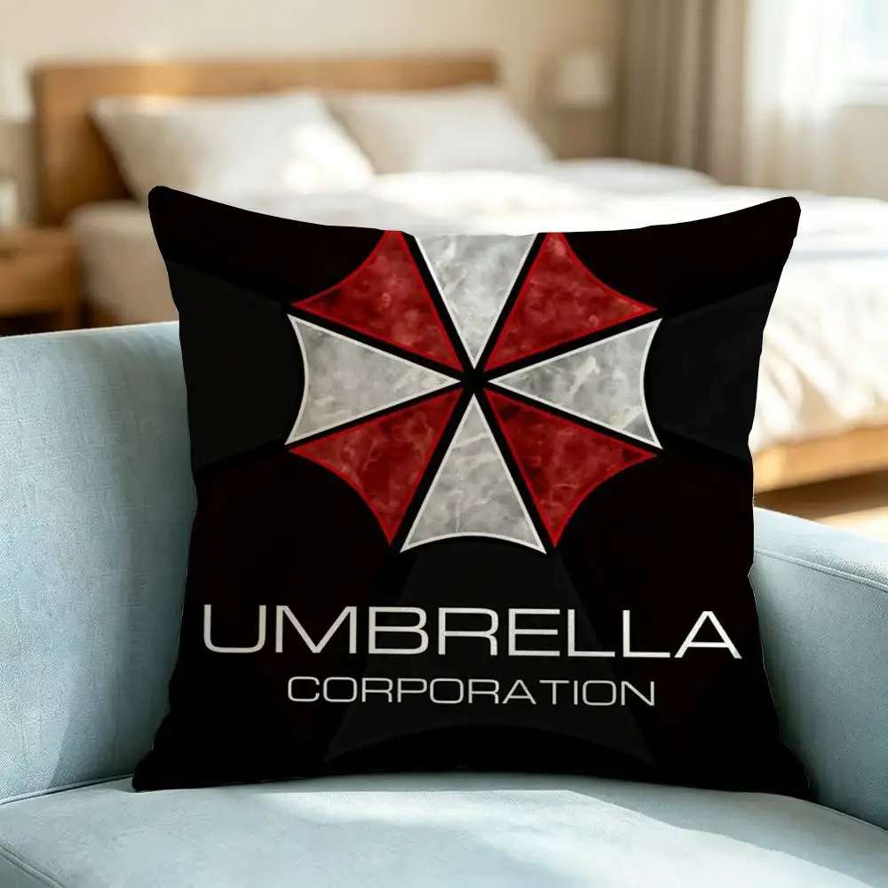 Umbrella C-Corporation Game Square Double-Sided printed Pillow Case Bedroom Bedside Pillow Sofa Cushion Cover Gift