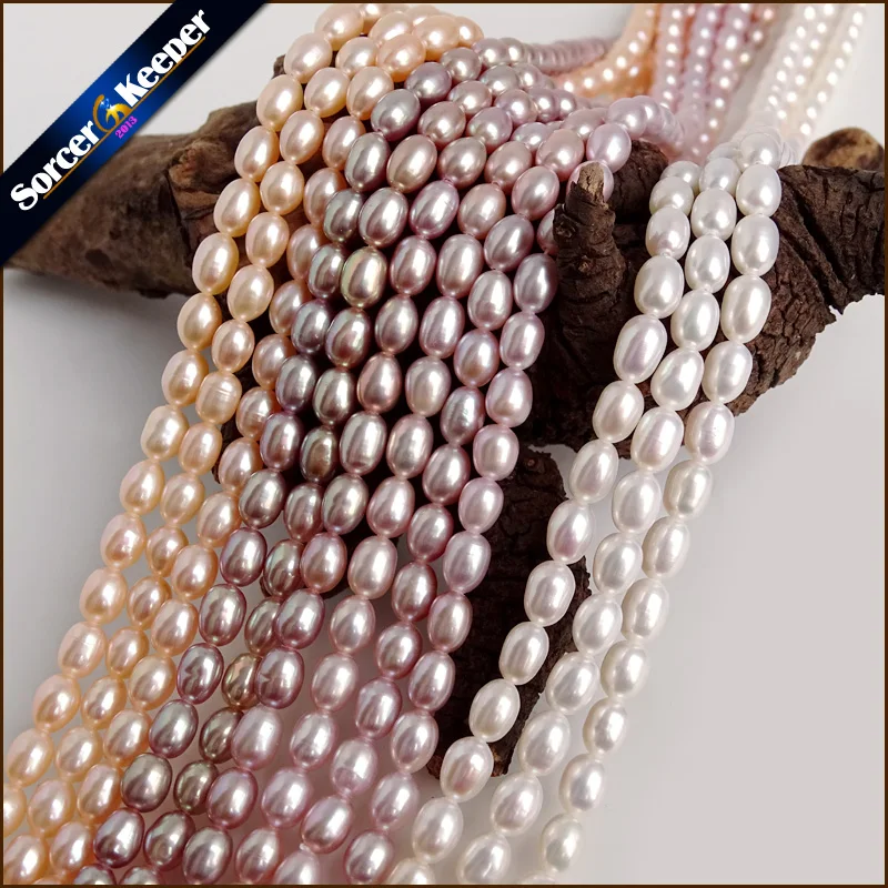 Four Colors Real Natural Cultured Freshwater Pearl Beads New AAA Grade 5*6mm DIY Making Findings Loose Pearl Beads Accessories