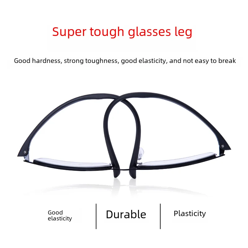 96% Transparent Anti-blue Light Anti-radiation High Definition Mobile Phone Computer Protective Glasses Fixed Frame Black Red