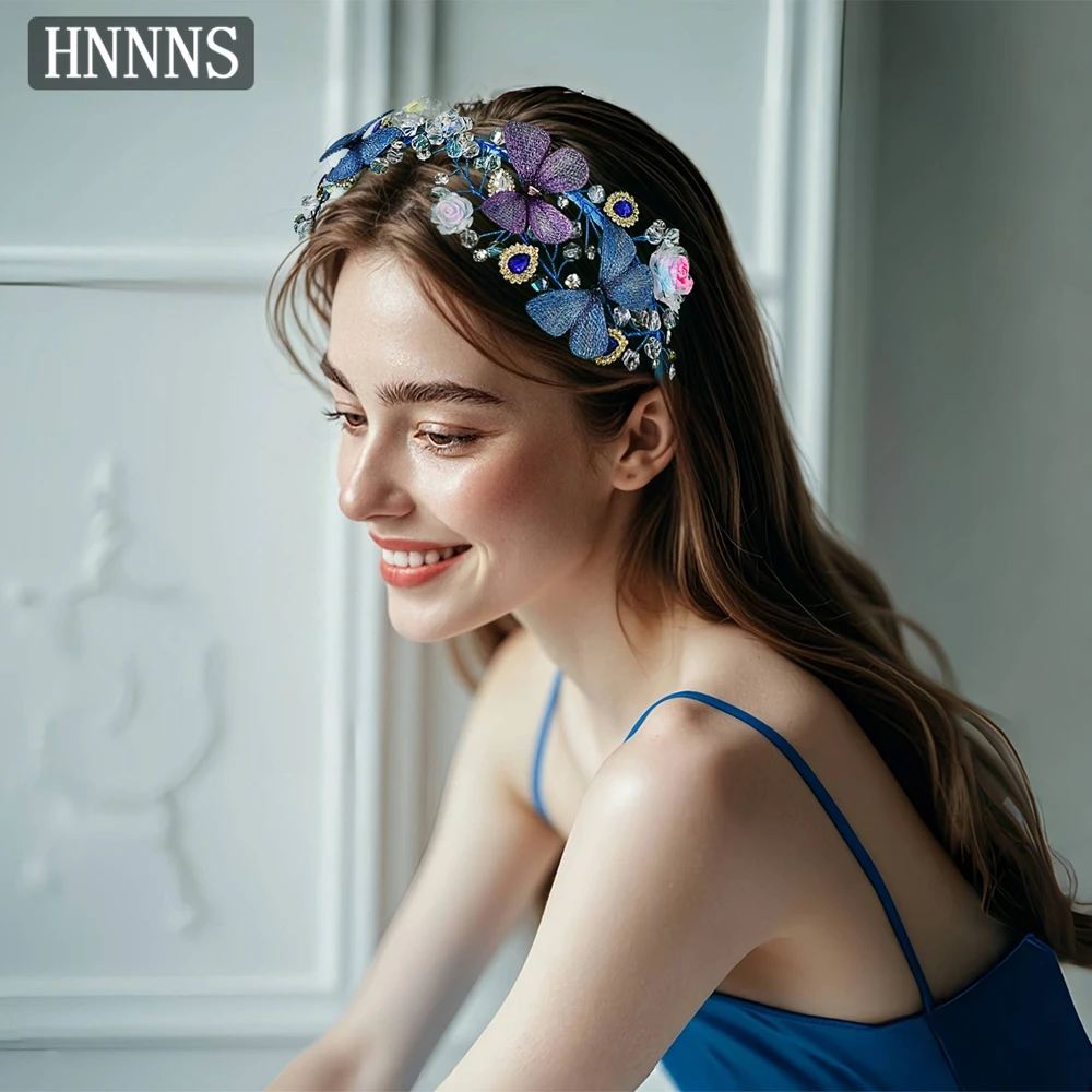 TOPQUEEN الزفاف عقال الزفاف اليدوية النسيج فراشة الرجعية السيدات مأدبة الرقص حفلة أنيقة إكسسوارات الشعر YXA199