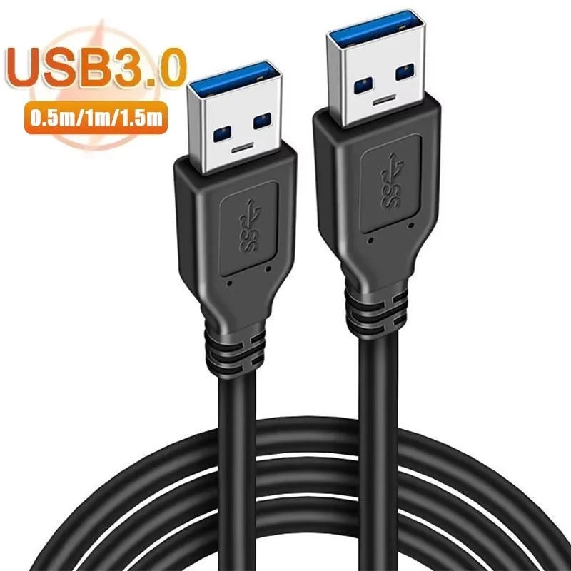 USB 3.0 A to USB A Male Extension Cable Double End USB High-Speed Data Transmission Cord For Hard Drive DVD Player Laptop Cooler