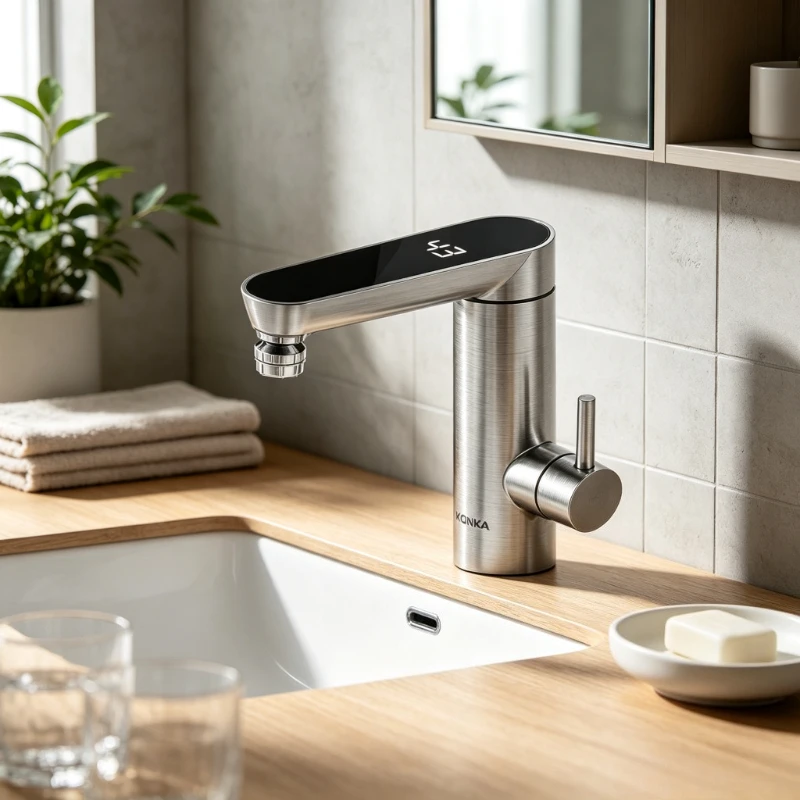 Instant Hot Water Heater Faucet for Sink,Smart Digital Display Fast Heating Cold Hot Dual-Use Instant Hot Output Durable Durable