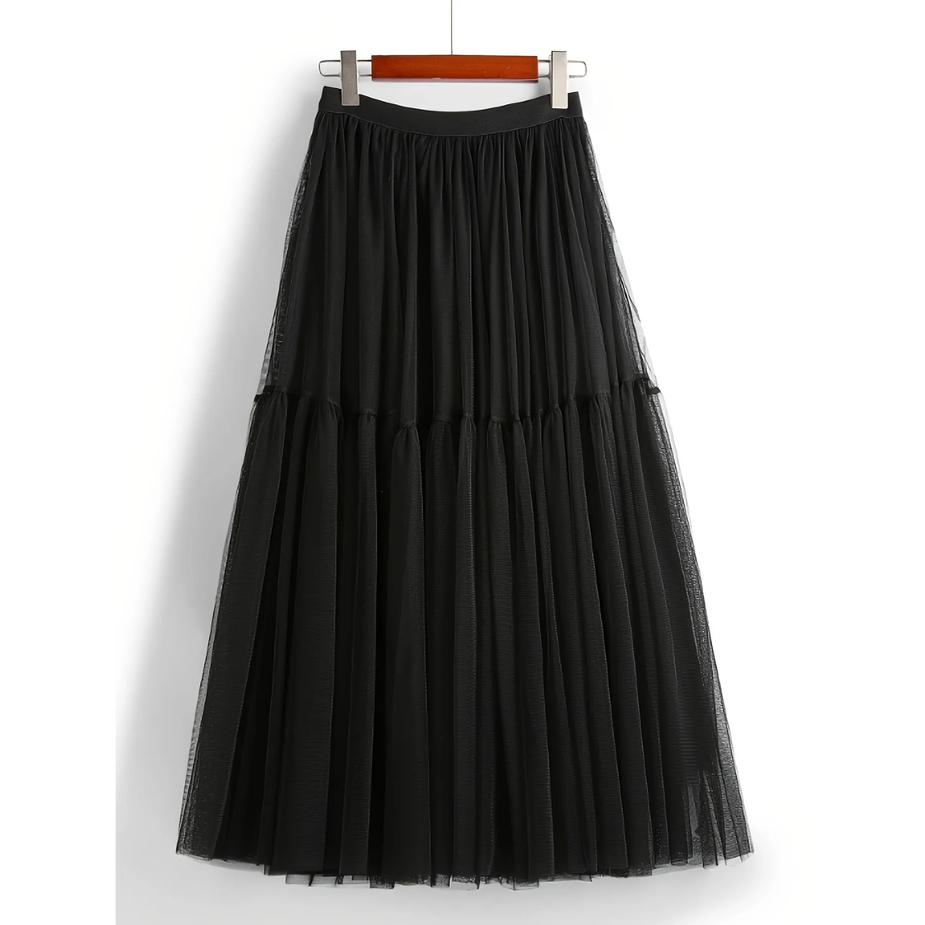

Chiffon Pleated Skirt 3D Folded Net Skirt Women's Spring Summer Autumn Fashion Half Body Skirts Elegant Gathered Skirts