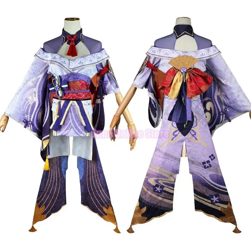 Spiel Genshin Impact Raiden Shogun Cosplay Kostüme Anime Figur Kleid Halloween Kostüm für Frauen Anzug Perücke Party Uniform