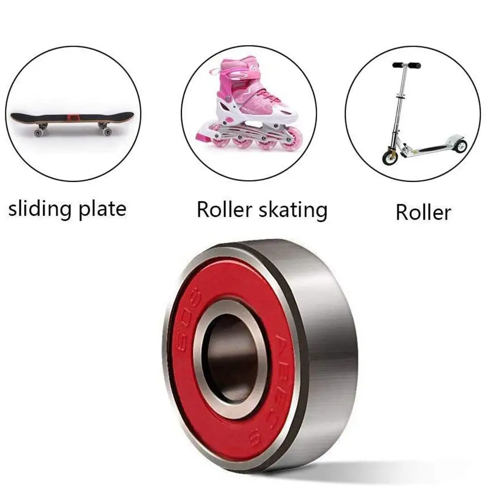 

20 Pcs Wheel Bearing for Scooter Sealed Ball Bearings Skateboard Accessories 608 Roller Skating