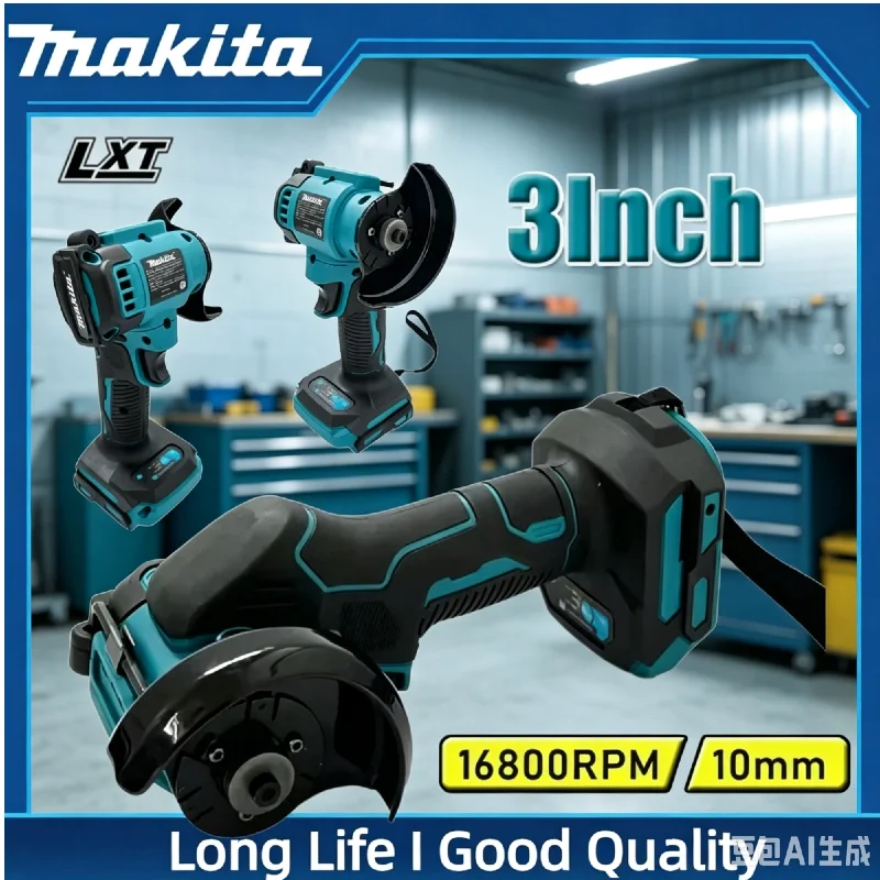 Makita 3 Inch Handheld Cordless Angle Grinder Industrial Electirc Cut Off Circular Saw Precision Cutting Power Tool