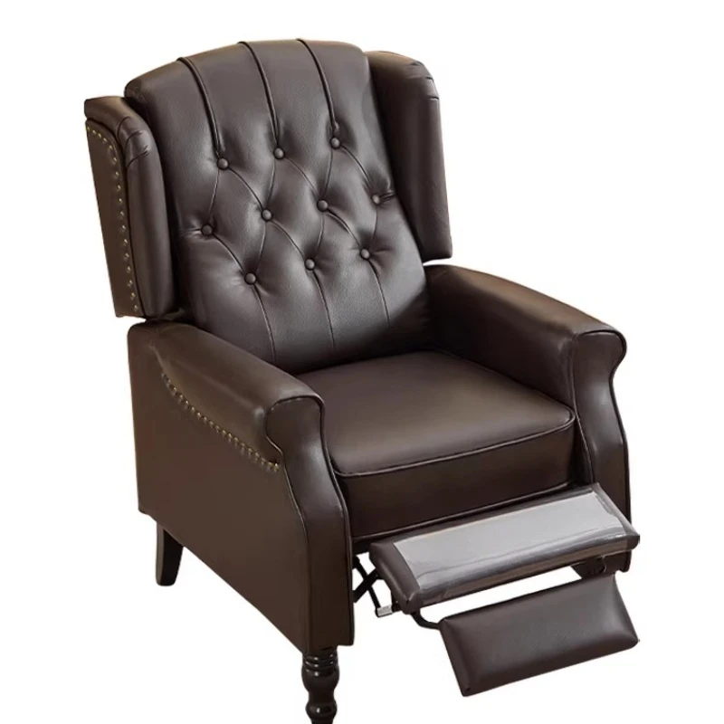 Single sofa reclining chair multifunctional high back living room simple retro