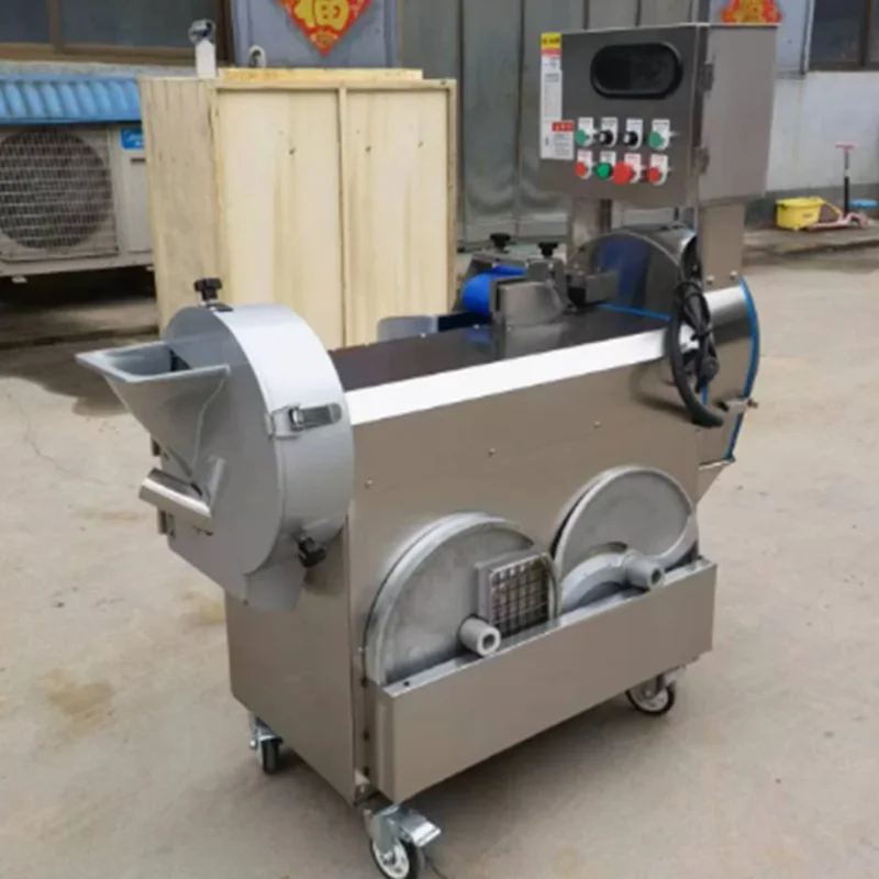 Commercial Full-Automatic Stainless Steel Vegetable Cutter Small Electric Wire Cutting Machine For Restaurant Canteen Motor