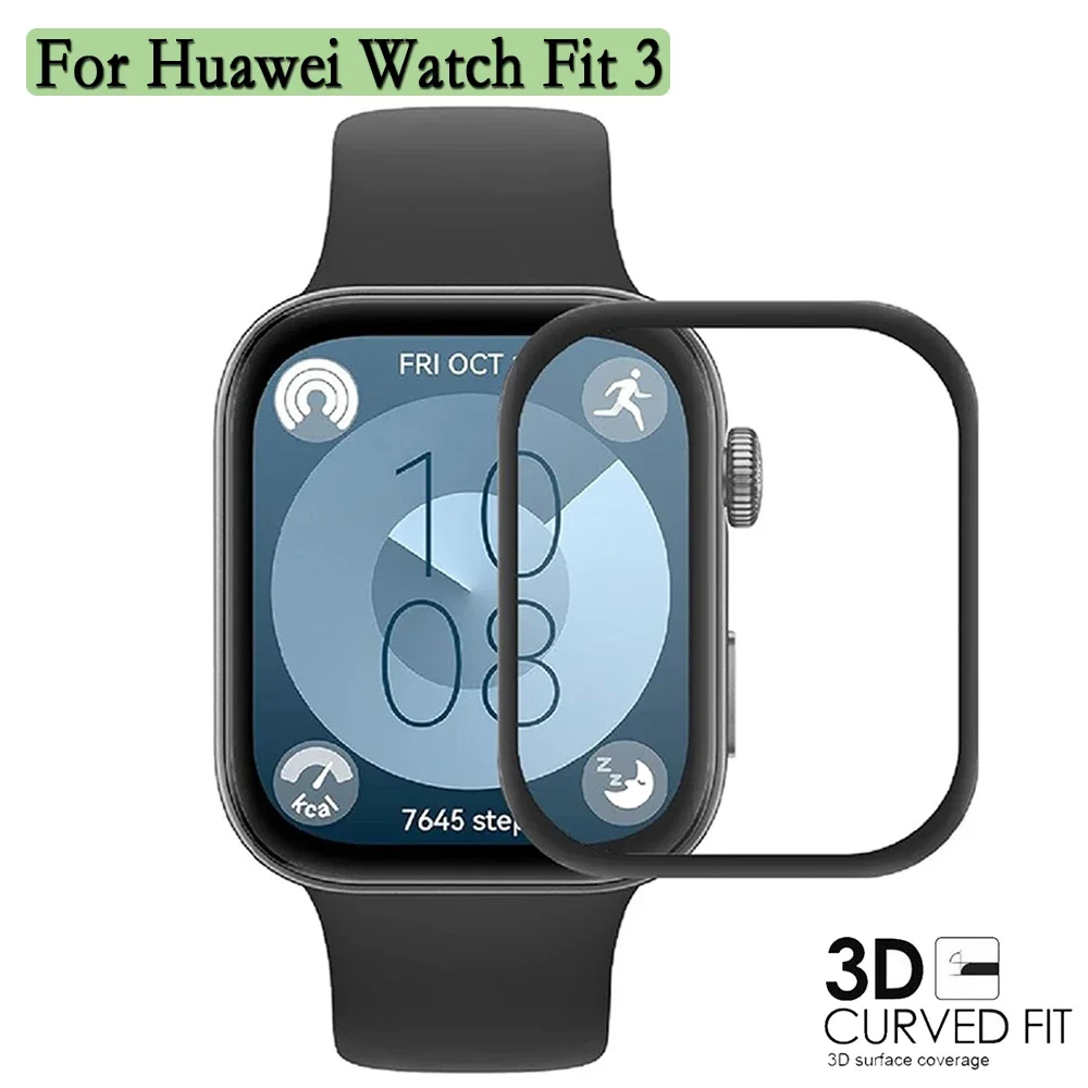 

For Huawei Watch Fit 3 Watch Film 1/3/5pcs 3D Curved Composite Film Screen Protectors Watchband Accessories