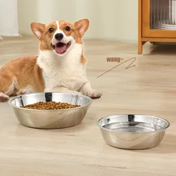 Large Capacity Dog Bowl Stainless Steel Pet Feeding Bowl Cat and Dog Food Drinking Bowl Metal Feeding Bowls миска для кошки