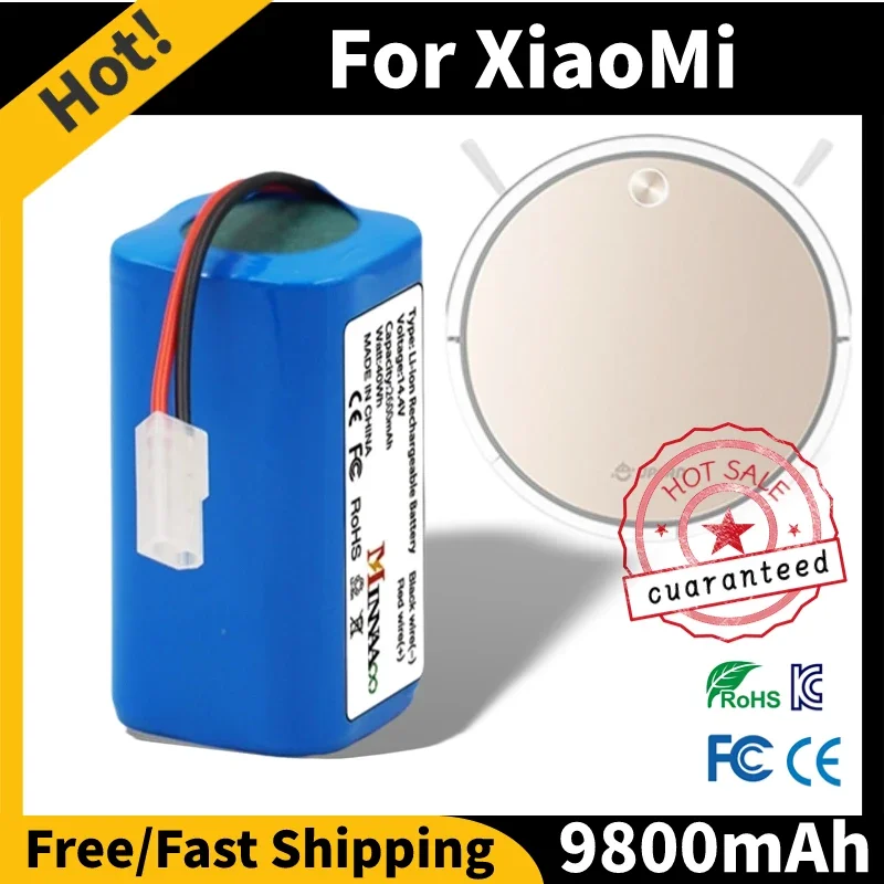 

For Xiaomi G1 MI Robot Vacuum-Mop Essential MJSTG1 Robot Vacuum Cleaner 18650 Battery Pack 14.8V 3500mAh Li-ion Battery