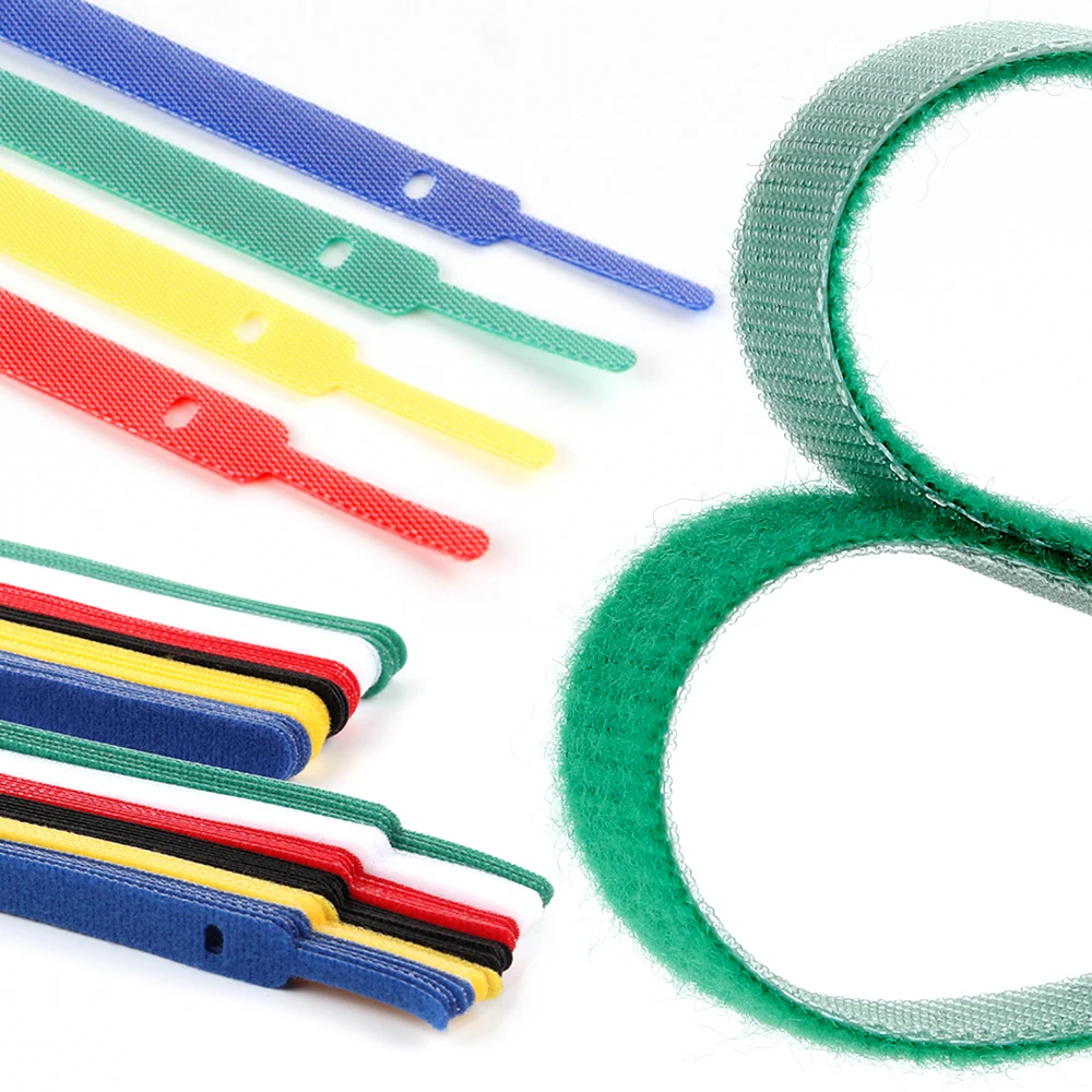 Needle Type Cable ties 100PCS Color Straps Fastening Loop Hook Loop Wrap Zip,Winder Management，For Complex wire classification