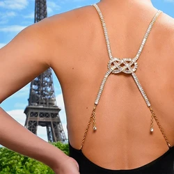 Fashion Interlocking Shoulder Straps For Women Rhinestone Bra Strap Sexy Dress Accessories Back Chain Underwear Decor Party Gift