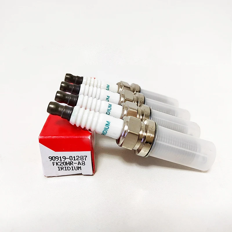 90919-01287 4/10PCS FK20HR-A8 Dual Iridium Spark Plug For Toyato 4Runner Prado Highlander Rav4 Avalon FJ 9091901287
