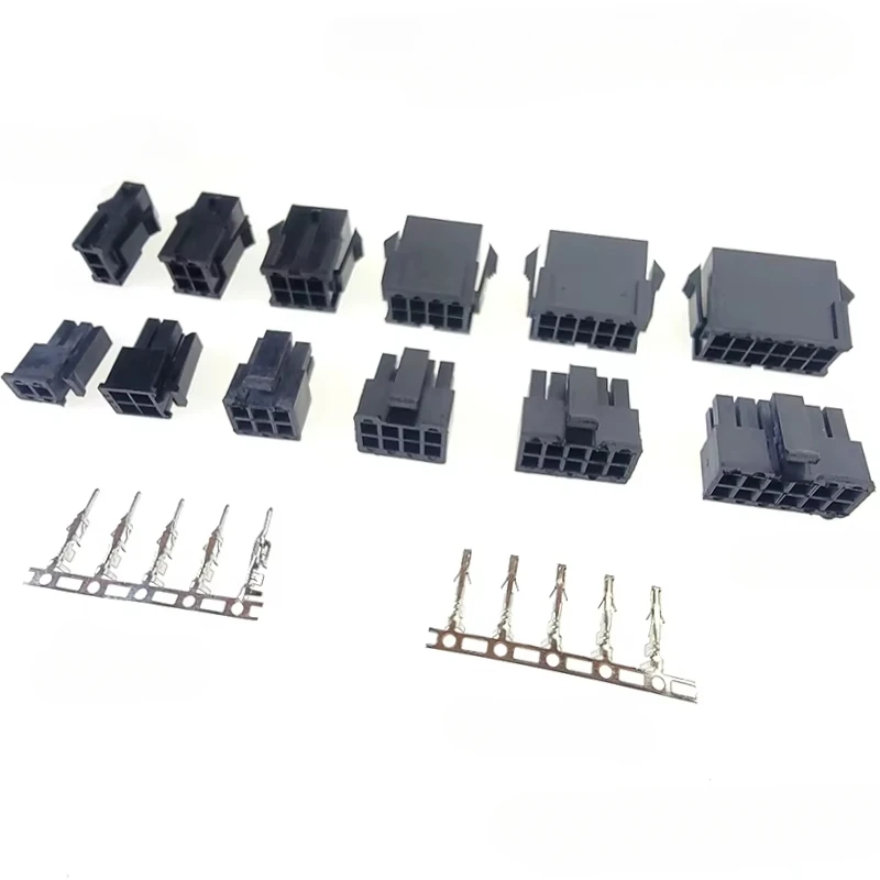 

10Set Molex 3.0mm Plug-in Male Female Housing Terminals Connector 2*1/2/3/4/5/6/7/8/9/10/11/12P MX3.0mm Double Row Connector