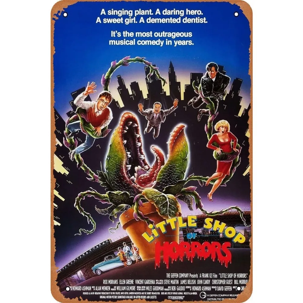 

Vintage Little Shop of Horrors Metal Tin Sign Retro Wall Art Decor, 16x12inch 40x30cm 12x8inch 20x30cm